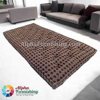 Sale Active 4 x 6 Feet Box Type Cotton Double Bed Mattress For Back pain Relief | Rui ka Gadda - Golden Brown Color (48 x 72 Inch)